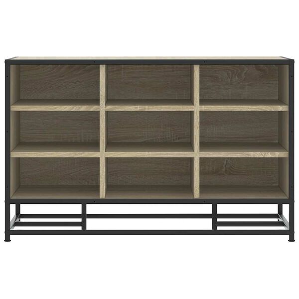 vidaXL Lavice s botníkem dub sonoma 84x40x53,5 cm kompozit a kovu