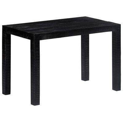 vidaXL Jídelní stůl černý 118 x 60 x 76 cm masivní mangovníkové dřevo