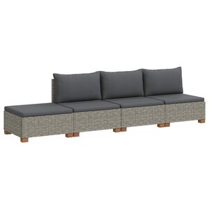 vidaXL 4 ks Ratanov&aacute; lounge souprava s pol&scaron;t&aacute;ři GENDT Př&iacute;rodn&iacute; ratan