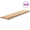 vidaXL N&aacute;&scaron;lapy na schody 20 ks neo&scaron;etřen&eacute; 120x25x2 cm masivn&iacute; dub