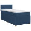 vidaXL Postel boxspring s matrac&iacute; s čelo Modr&aacute; 90 x 190 cm Textil