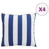 vidaXL Dekoračn&iacute; pol&scaron;t&aacute;ře 4 ks modr&eacute; a b&iacute;l&eacute; 40 x 40 cm textil