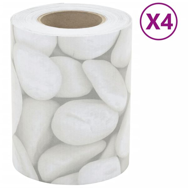 vidaXL Zahradn&iacute; z&aacute;stěny 4 ks vzhled mramorov&yacute; &scaron;těrk &scaron;ed&eacute; 35x0,19 m PVC