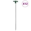 vidaXL Stanov&eacute; kol&iacute;ky 12 ks 25 cm 7 mm pozinkovan&aacute; ocel a PP