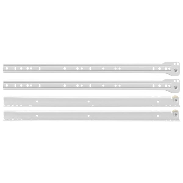 vidaXL Posuvn&iacute;k z&aacute;suvky 12 pcs B&iacute;l&aacute; 450 mm Ocel