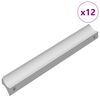 vidaXL Rukojeť 12 ks Stř&iacute;brn&aacute; 105.7 x 7.4 x 15.5 mm Hlin&iacute;k