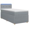 vidaXL Postel boxspring s matrac&iacute; Světle &scaron;ed&aacute; 90 x 200 cm Textil