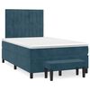 vidaXL Box spring postel s matrac&iacute; tmavě modr&aacute; 120 x 200 cm samet