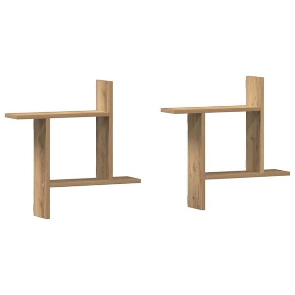 vidaXL Stojany na rostliny 2 ks dub artisan 50 x 12 x 50 cm kompozit