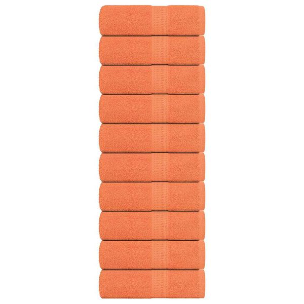 vidaXL Ručníky FROGN 10 ks oranžové 30x30 cm 360 g/m²