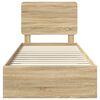 vidaXL R&aacute;m postele s čelo Sonoma dub 100 x 200 cm kompozitn&iacute; dřevo
