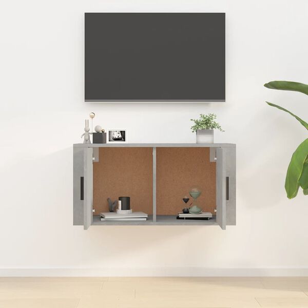 vidaXL N&aacute;stěnn&aacute; TV skř&iacute;ňka betonově &scaron;ed&aacute; 80 x 34,5 x 40 cm