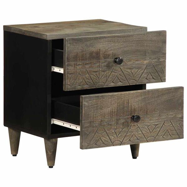 vidaXL Nočn&iacute; stolky 2 ks světle &scaron;ed&aacute; 40x33x46 cm masivn&iacute; mangovn&iacute;k