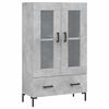 vidaXL Skř&iacute;ň highboard betonově &scaron;ed&aacute; 69,5x31x115 cm kompozitn&iacute; dřevo