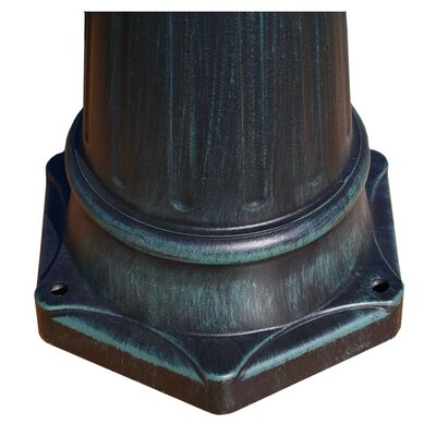 vidaXL Zahradní lampa vysoká 2 ramena 215 cm tmavě zelená/černá hliník