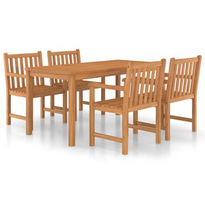 vidaXL 5d&iacute;ln&aacute; zahradn&iacute; j&iacute;deln&iacute; sada 160 x 80 cm masivn&iacute; teakov&eacute; dřevo