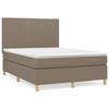 vidaXL Box spring postel s matrac&iacute; taupe 140x190 cm textil