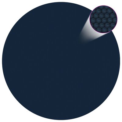 vidaXL Plovoucí PE solární plachta na bazén 527 cm černo-modrá