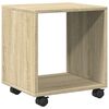 vidaXL Skř&iacute;ňka na kolečk&aacute;ch kouřov&yacute; dub 37x33x42,5 cm kompozitn&iacute; dřevo