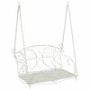 vidaXL Houpac&iacute; lavička Ocel 105,5 x 61 x 56 cm Antick&aacute; b&iacute;l&aacute;