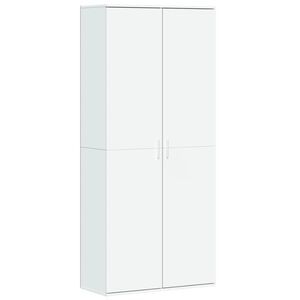 vidaXL Skř&iacute;ň highboard b&iacute;l&aacute; 80 x 35 x 180 cm kompozitn&iacute; dřevo