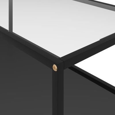 vidaXL Konferenční stolek průhledný a černý 100x50x35 cm tvrzené sklo