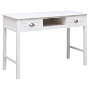 vidaXL Psac&iacute; stůl b&iacute;l&yacute; 110 x 45 x 76 cm dřevo