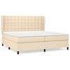 vidaXL Box spring postel s matrac&iacute; kr&eacute;mov&aacute; 200x200 cm textil