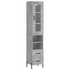 vidaXL Skř&iacute;ň highboard betonově &scaron;ed&aacute; 34,5x34x180 cm kompozitn&iacute; dřevo