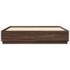 vidaXL R&aacute;m postele s LED osvětlen&iacute;m hněd&yacute; dub 180 x 200 cm kompozit