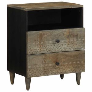 vidaXL Nočn&iacute; stolek světle &scaron;ed&aacute; 50x33x60 cm masivn&iacute; mangovn&iacute;kov&eacute; dřevo