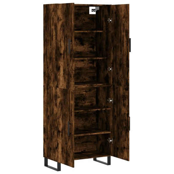vidaXL Skř&iacute;ň highboard kouřov&yacute; dub 69,5 x 34 x 180 cm kompozitn&iacute; dřevo