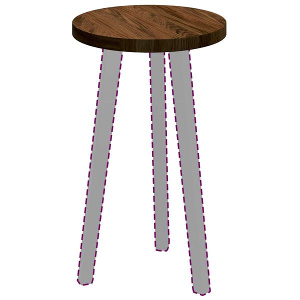 vidaXL Deska stolu Světle hnědá Ø 30 x 2.5 cm Pevné dubové dřevo