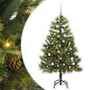 vidaXL Uměl&yacute; sklopn&yacute; v&aacute;nočn&iacute; stromeček s kužely Zelen&aacute; 150 cm