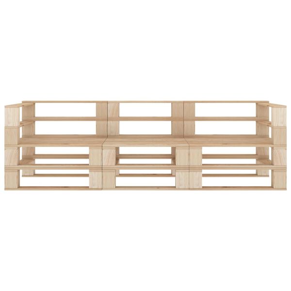 vidaXL Zahradní pohovka z palet 3místná dřevo