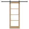 vidaXL Posuvn&eacute; dveře Přirozen&aacute; a čern&aacute; 78 x 202 cm