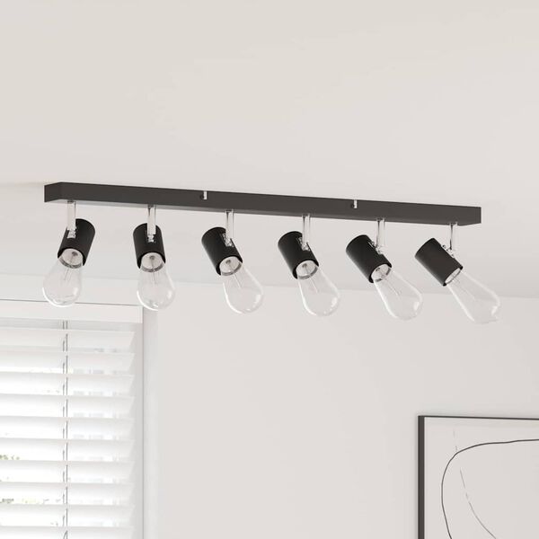 vidaXL Stropn&iacute; bodov&eacute; světlo s reflektory Čern&aacute; 73 x 6,5 x 11,5 cm kov