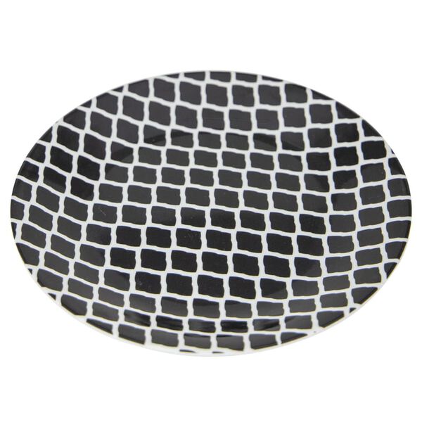 Bo-Camp 16d&iacute;ln&aacute; sada n&aacute;dob&iacute; Mix & Match melamin čern&aacute; a b&iacute;l&aacute;