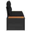 vidaXL Zahradní sofa Černá 184 x 62 x 85cm polyratan