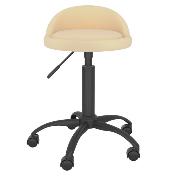 vidaXL Otočn&eacute; j&iacute;deln&iacute; židle 4 ks kr&eacute;mov&eacute; samet