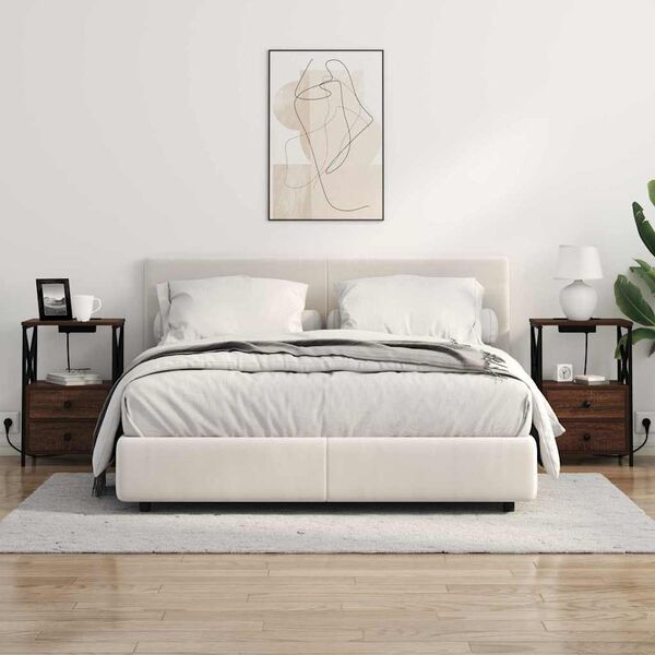 vidaXL Nočn&iacute; skř&iacute;ňka Hněd&yacute; dub 40 x 31 x 60 cm kompozitn&iacute; dřevo