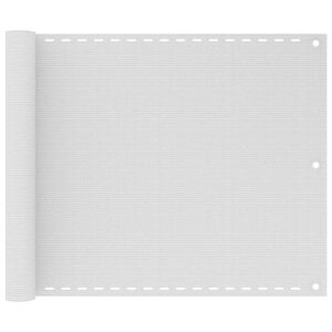 vidaXL Balk&oacute;nov&aacute; z&aacute;stěna HDPE 75x400 cm b&iacute;l&aacute;