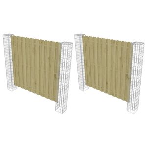 vidaXL Plotov&yacute; sloupek. 2 ks 20 x 20 x 190 cm kov Stř&iacute;brn&aacute;