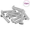 vidaXL Hlavov&yacute; z&aacute;mkov&yacute; &scaron;roub 12 pcs Stř&iacute;brn&aacute; M6 x 35 mm Ocel