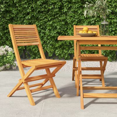 vidaXL Skládací zahradní židle 2 ks 47x62x90 cm masivní teakové dřevo