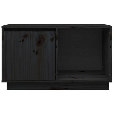 vidaXL TV skříňka černá 74 x 35 x 44 cm masivní borové dřevo