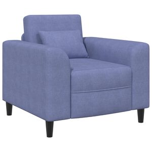 vidaXL křeslo Modr&aacute; dž&iacute;novina Textil