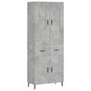 vidaXL Skř&iacute;ň highboard betonově &scaron;ed&aacute; 69,5x34x180 cm kompozitn&iacute; dřevo