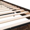 vidaXL R&aacute;m postele kouřov&yacute; dub 90 x 200 cm kompozitn&iacute; dřevo a kov