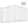vidaXL Klenut&eacute; gabionov&eacute; ko&scaron;e 11ks 200x50x100/120cm pozinkovan&eacute; železo